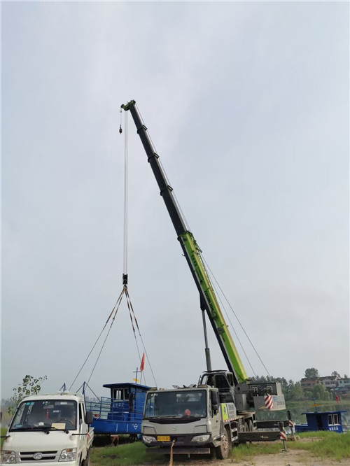 洛南县桥梁建设吊装案例